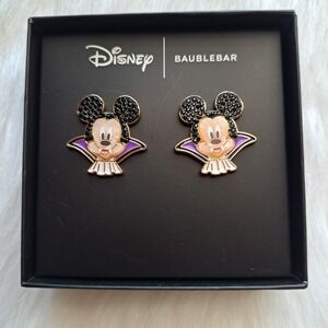 Disney X Baublebar Mickey Mouse Halloween Vampire Dracula Stud Earrings/NIB